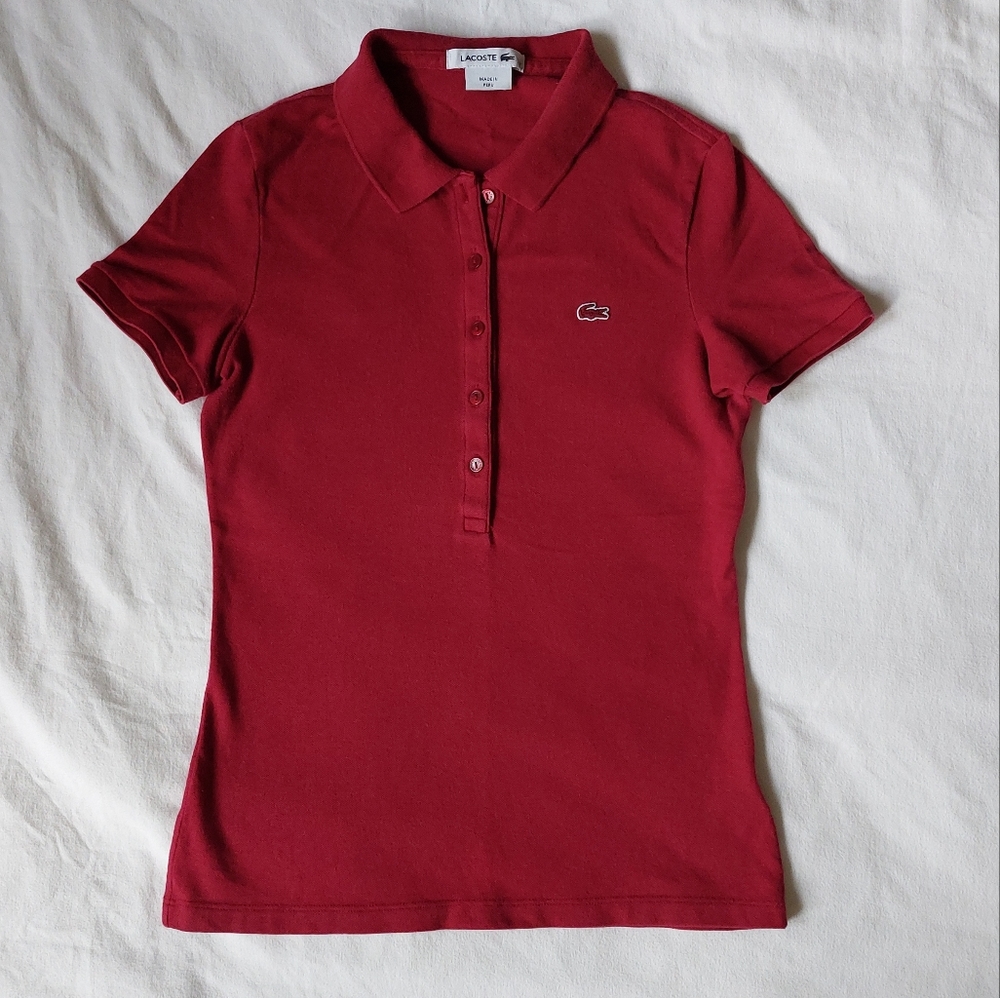 Lacoste slim fit stretch cotton polo